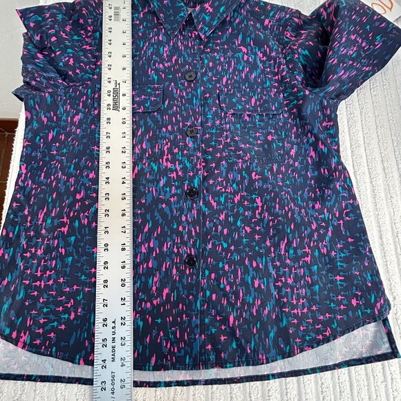 Chico's Womens Multicolor Abstract Print Button-Down 3/4 Sleeve Shirt Top Size 1 - Picture 8 of 8